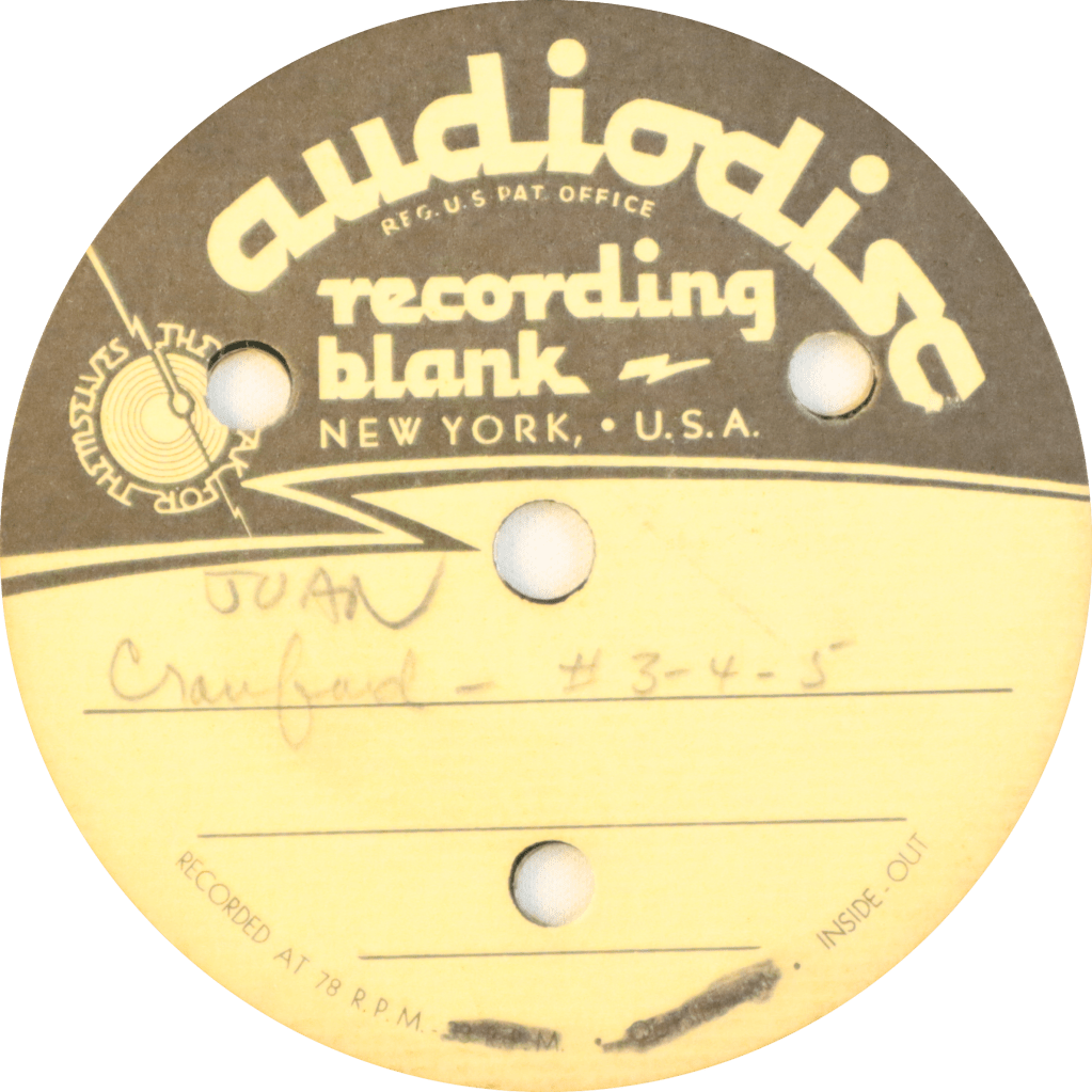 Joan Crawford on Audiodisc (w/Brees)&nbsp;8/14/52