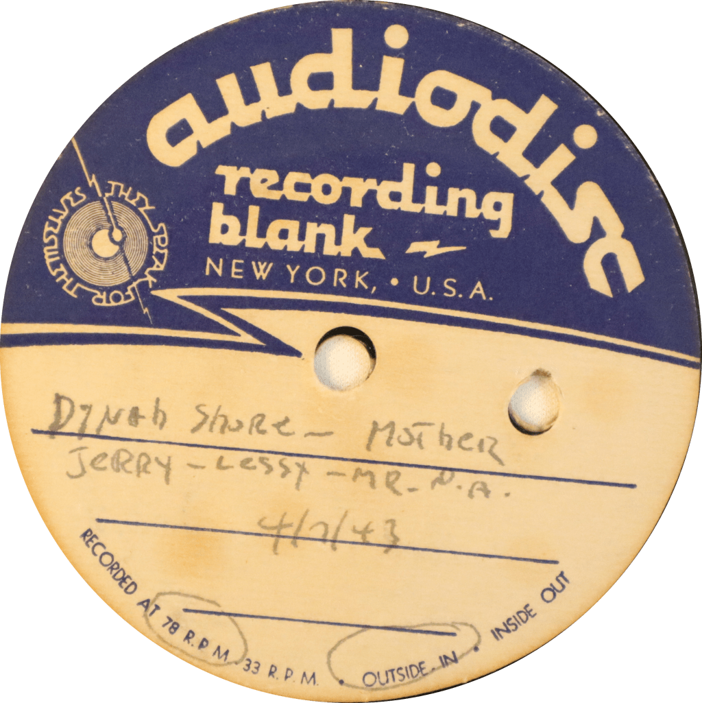 Dinah Shore on&nbsp;Audiodisc