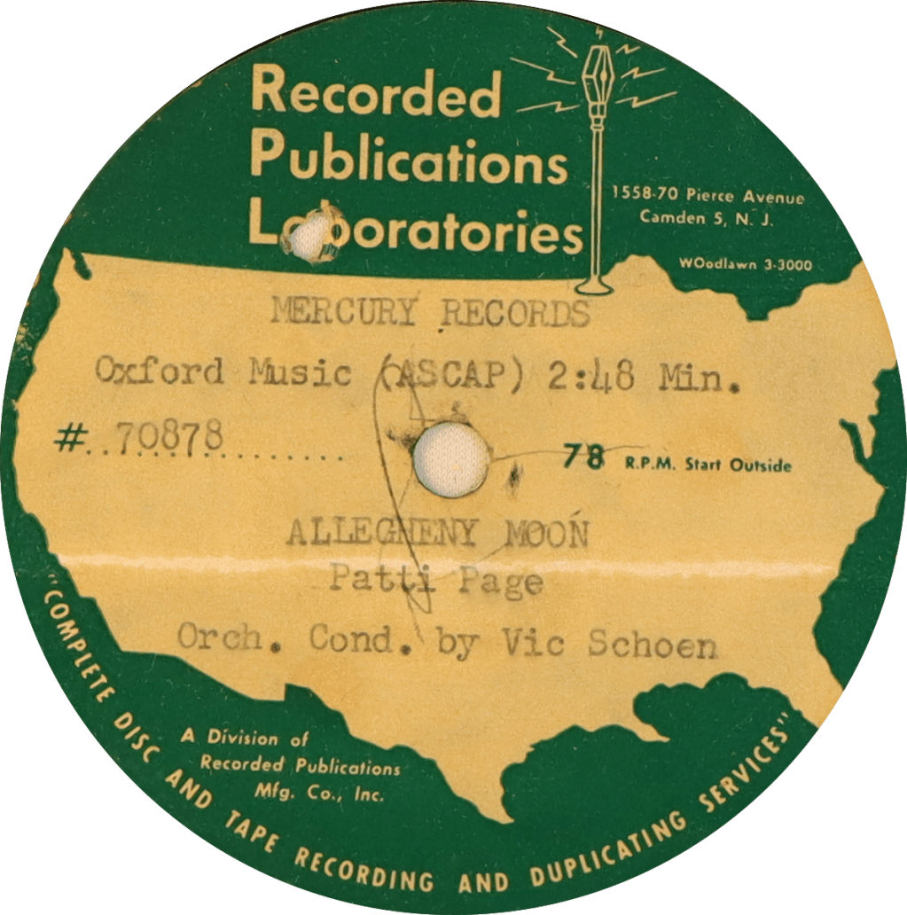 Patti Page on&nbsp;RPL